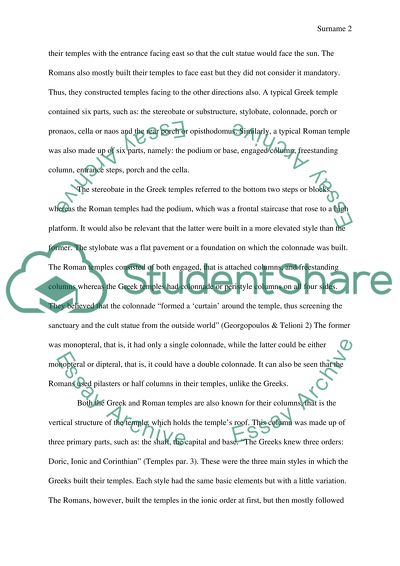 Roman Temple versus Greek Temple