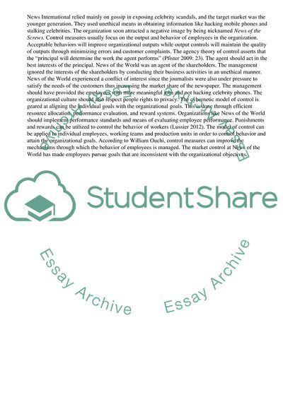 Organisational Behavior: News International-News