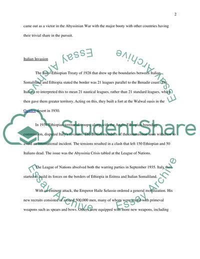 Abyssinian crisis 1935-1936