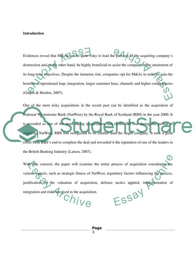 Process Analysis of Mergers and Acquisitions