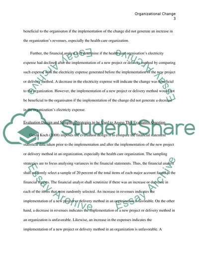 ORGANIZATIONAL CHANGE PLAN