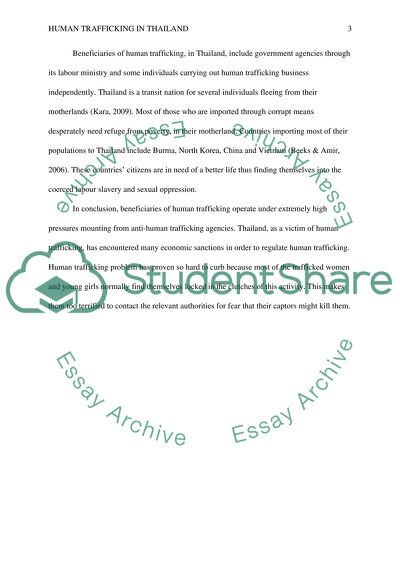 Human Trafficking in Thailand