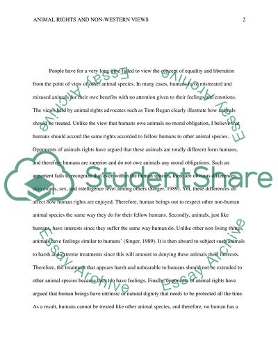 Animal rights and non-western views