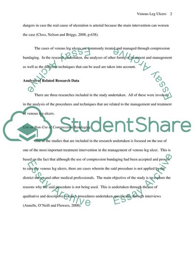 Venous Leg Ulcers and Bandaging Regimens