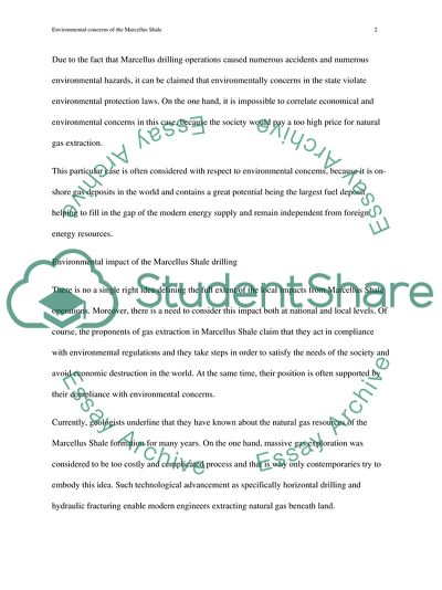 Marcellus Shale Drilling in Pennsylvania and its Effect on the Environment