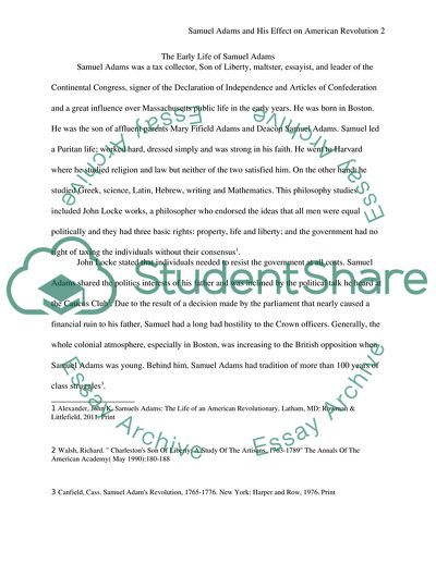 Samuel Adams and His Effect on American Revolution