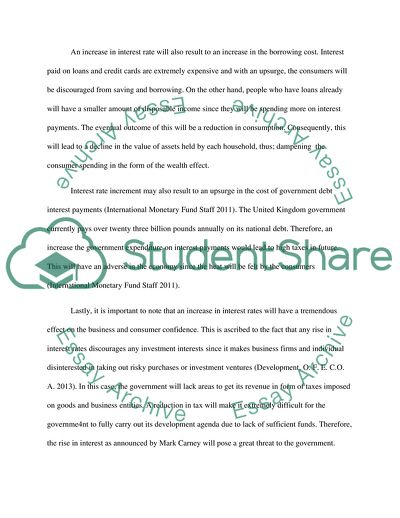 Increase in Interest Rates