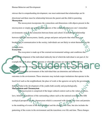 Human Behavior and Development