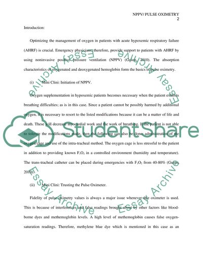 Mini-Clini: NPPV/ Pulse oximetry