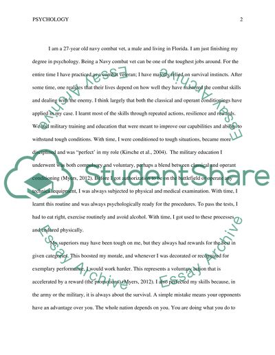 Psychology: My Past Experience