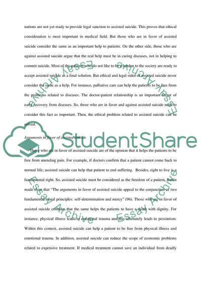 The Life and Death Arguments on Assisted Suicide