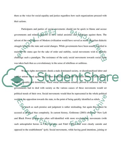 Influence of Political Trends in Social Movements