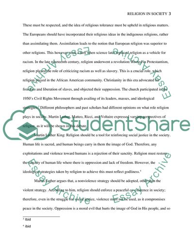 Role of Religion in Society