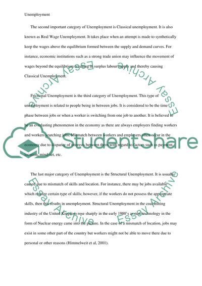 Causes and Effects of Unemployment on the Government