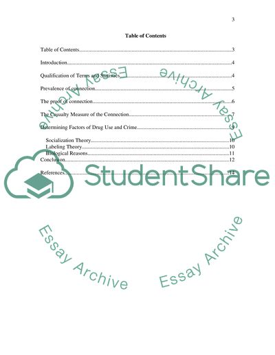 Using Drugs Leads to Crime