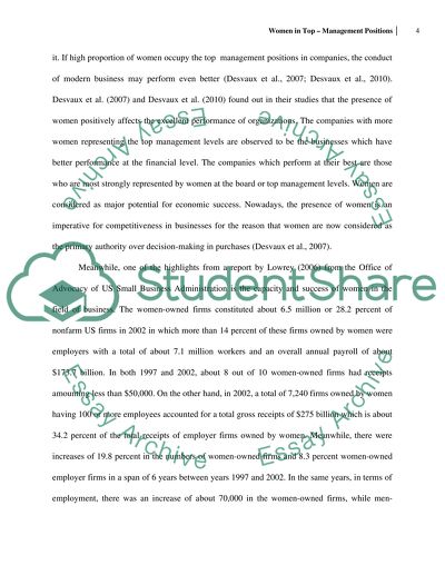 The conduct of modern business will improve if more high level jobs are gven to women