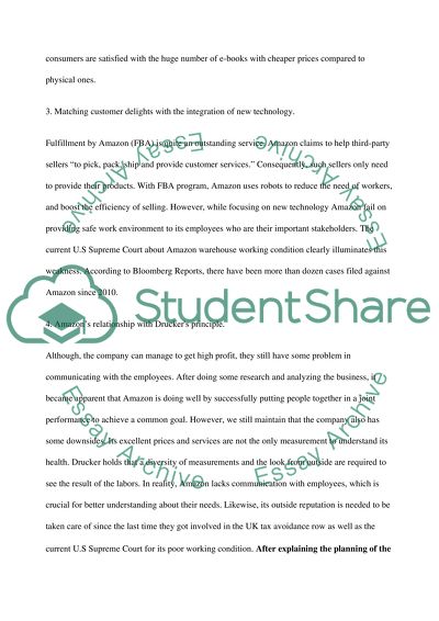 Amazons Management System from Planning Through Controlling