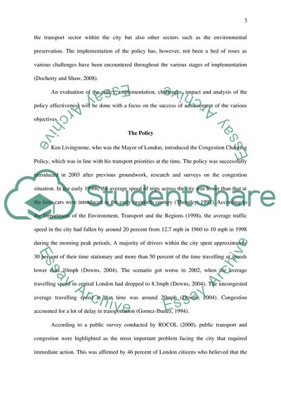 Congestion Charge in London