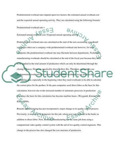 Manufacturing Overhead Paper