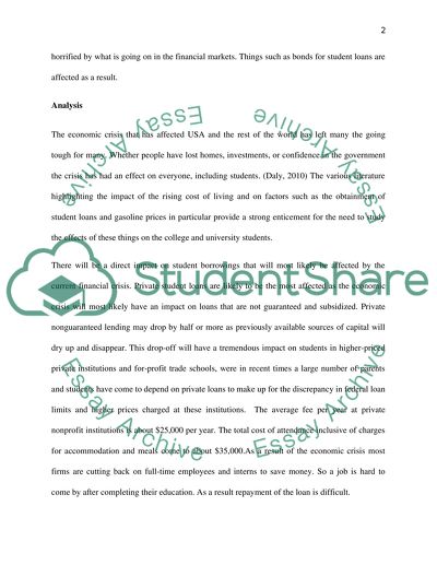 essay about student debt
