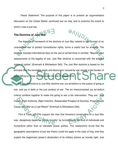 Literature Review -why we went to war in Iraq