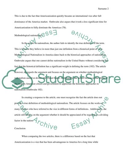 The Article on Americanization