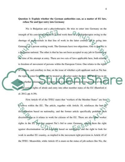 Free Movement of Persons