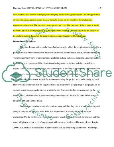 Developing an evaluation plan