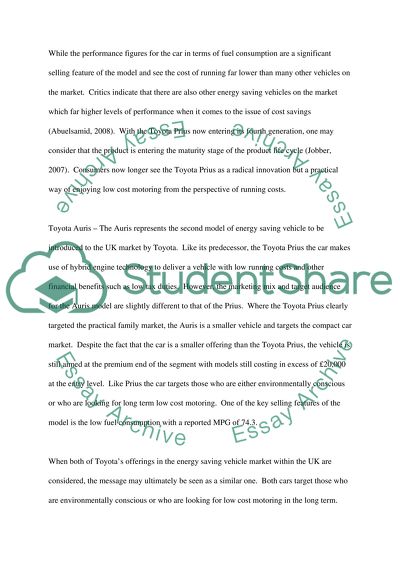 Marketing Strategy of Toyota Energy-Saving Vehicle in UK Market