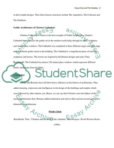 Greek and Roman Architecture and Chartres Cathedral