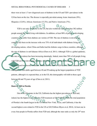 Social Behavioral Psychosocial Causes of Diseases