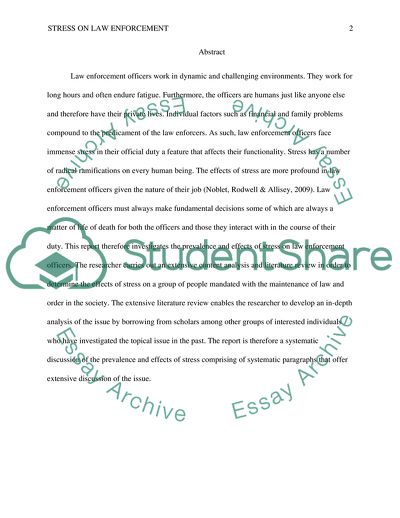 How Stress Affects Law Enforcement Officers