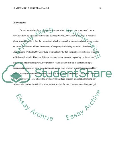 A Victim of a Sexual Assault