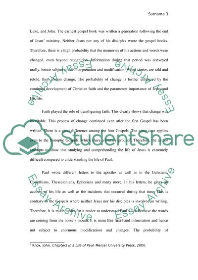 A Comparison of the life of Paul and Jesus Christ