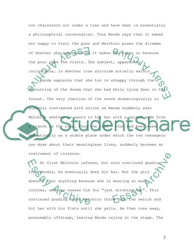 Wedekinds Spring Awakening