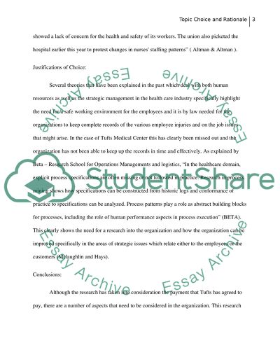 U03a1 Project Topic Choice and Rationale