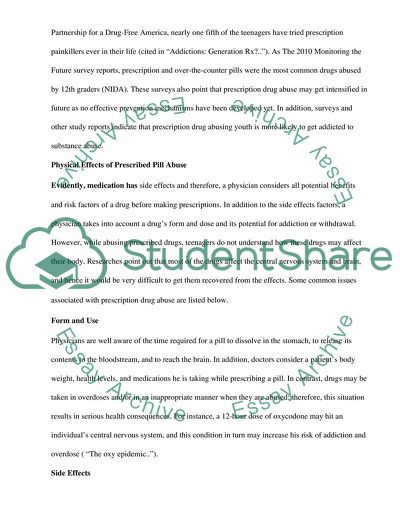 Prescription Pill Abuse