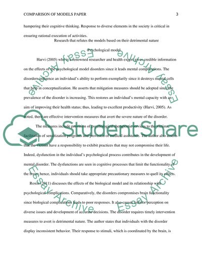 Comparison of Models Paper