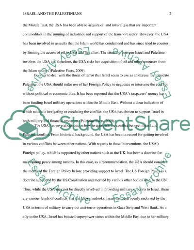 Israel and the Palestinians (CASE) Module 4