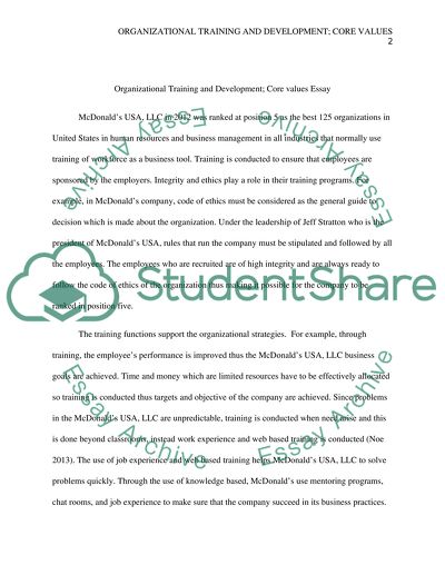 Essay On Ideology Organizational Training And Development Core Values In Mcdonalds Usa The Holocaust Essay also Drinking Age Should Be Lowered To 18 Essay Organizational Training And Development Core Values In Mcdonalds Synthesis Example Essay