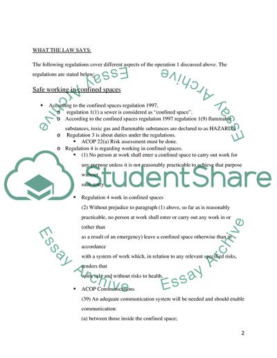 The Design of Health and Safety Control Systems