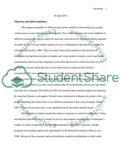 The Evolution of Global Capitalism and Processes of Migration