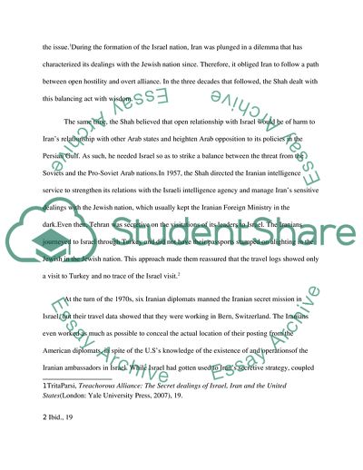 Secret Relationship between Israel and Iran