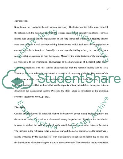 Insecurity in the International System