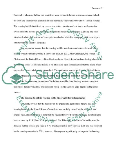 The Subprime Crisis: Housing Market of the United States