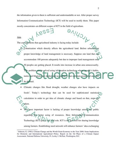 Information Communication Technology in Agriculture