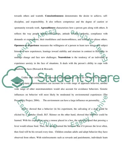 Personality inventories