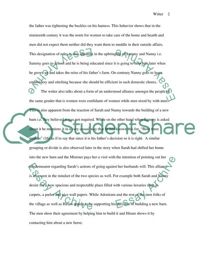 Culture and Region in the Revolt of Mother by Mary E Wilkins Freeman