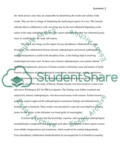 Forensic science paper