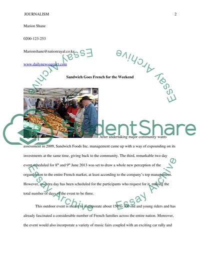 Press Release: Tour de Sandwich